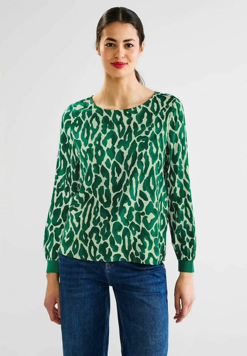 STREET ONE MIT LEO PRINT - Bluse - Grün 1 STREET ONE MIT LEO PRINT - Bluse - Grün