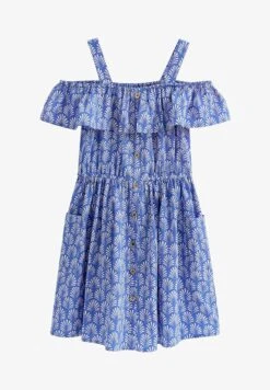 Next PRINTED COLD-SHOULDER STANDARD - Freizeitkleid - Cobalt Blue