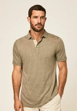 Hackett London JSY STR TRIM - Poloshirt - Khaki -Berühmtes Bekleidungs Geschäft 2489ca91ea5743f4b50f674e47421431 1