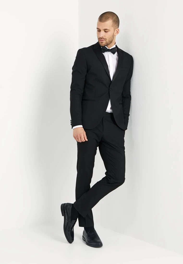 BASIC PLAIN BLACK TUX SUIT SLIM FIT - Anzug - Black 2 BASIC PLAIN BLACK TUX SUIT SLIM FIT - Anzug - Black – Bild 2