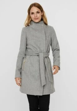 Vero Moda VMTWODOPE BELT JACKET - Kurzmantel - Light Grey Melange -Berühmtes Bekleidungs Geschäft 2aec8905c8c34b30b5d6bd1d9ded48cc 1
