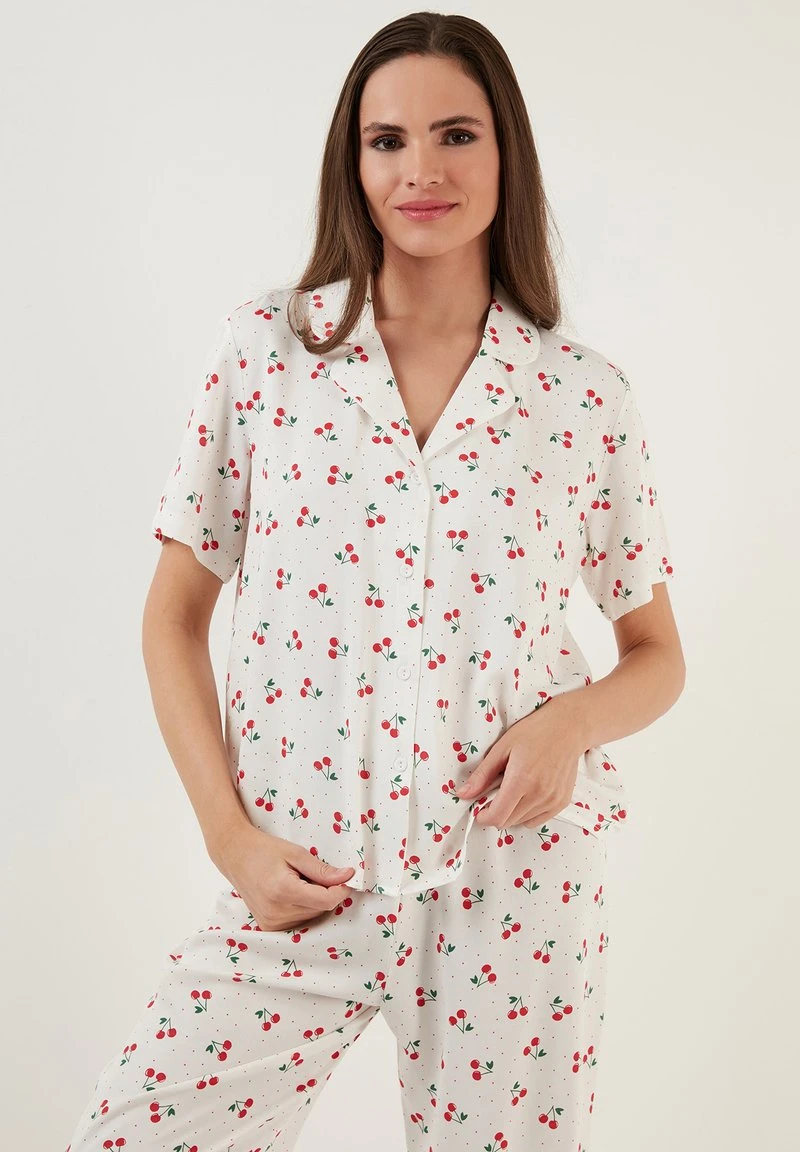 LELA REGULAR FIT SET - Nachtwäsche Hose - White 6 LELA REGULAR FIT SET - Nachtwäsche Hose - White – Bild 6