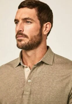 Hackett London JSY STR TRIM - Poloshirt - Khaki -Berühmtes Bekleidungs Geschäft 47a61365d05d4225ac8851c7c5eefc3e