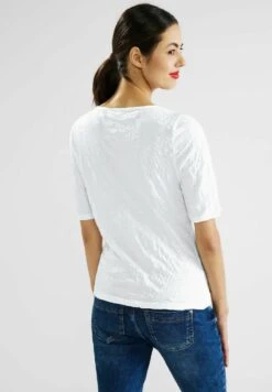 STREET ONE CRASH OPTIK - T-Shirt Basic - Weiß -Berühmtes Bekleidungs Geschäft 4bb823436c0a4d90a39d41ac9f9076a5