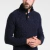 Pier One Strickpullover - Mottled Dark Blue