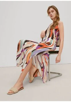 Comma Maxikleid - Brown Aop -Berühmtes Bekleidungs Geschäft 699ffaf1f0354187926f96cd31dead08