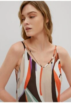 Comma Maxikleid - Brown Aop -Berühmtes Bekleidungs Geschäft 6a77227de3cb4c778cf888071aadd55d