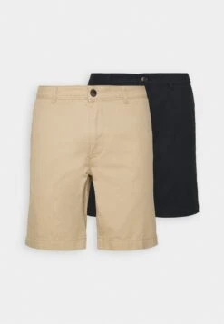 Pier One 2 PACK - Shorts - Tan/black -Berühmtes Bekleidungs Geschäft 6d9aaab23c01455689a1f97d308c1dcf