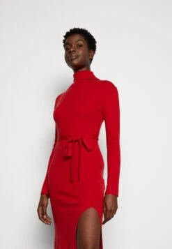 Anna Field ROLLKRAGEN RIPP MINI STRICKKLEID MIT GÜRTEL - Strickkleid - Red -Berühmtes Bekleidungs Geschäft 71b57cf9ce54411882918bef331aba09