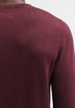 Pier One BASIC CREWNECK - Strickpullover - Bordeaux -Berühmtes Bekleidungs Geschäft 72a7a328184e47ac946a1a6f2ee77cd7