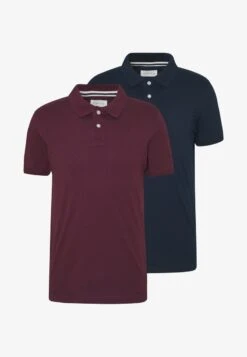 Pier One 2 PACK - Poloshirt - Dark Blue/bordeaux -Berühmtes Bekleidungs Geschäft 776db89a31b246aa84d9aeff2a53f14d
