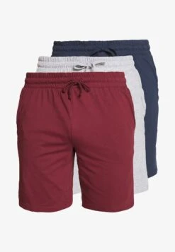 Pier One 3 PACK - Nachtwäsche Hose - Dark Blue/mottled Grey -Berühmtes Bekleidungs Geschäft 7fdf46a671ba44ecb23e44e86e8b7ff9