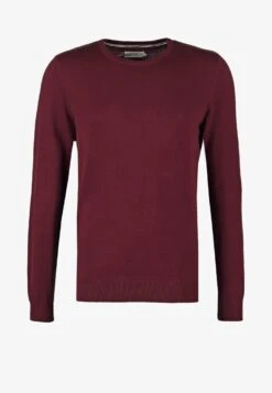 Pier One BASIC CREWNECK - Strickpullover - Bordeaux -Berühmtes Bekleidungs Geschäft 85d6d8a383134993bde44fb81e406306