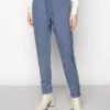 Kaffe JILLIAN BELT PANTS - Stoffhose - Vintage Indigo