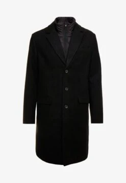 Pier One Klassischer Mantel - Black -Berühmtes Bekleidungs Geschäft 89beb77879e74642a3f46a6222d3711f