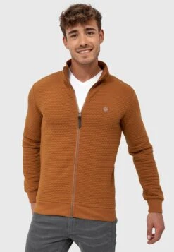 Indicode Jeans BERMIE - Sweatjacke - Mottled Brown -Berühmtes Bekleidungs Geschäft a16bcb2a52314e4fa8ba8103b7e81e66