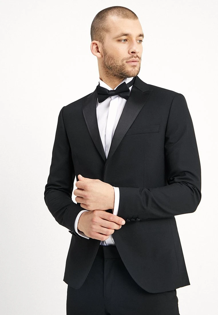 BASIC PLAIN BLACK TUX SUIT SLIM FIT - Anzug - Black 3 BASIC PLAIN BLACK TUX SUIT SLIM FIT - Anzug - Black – Bild 3