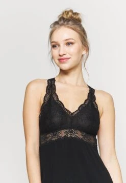 Anna Field ANNA VISCOSE DRESS - Nachthemd - Black -Berühmtes Bekleidungs Geschäft cc53c87e9ae54322bf91806641c1165f