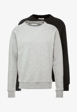 Pier One 2 PACK - Sweatshirt - Mottled Light Grey/black -Berühmtes Bekleidungs Geschäft dba537e667ce4fe2aee0ab958e24e9cf