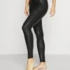 Spanx FAUX LEATHER MOTO LEGGINGS - Leggings - Strümpfe - Black