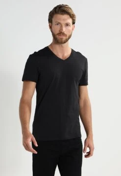 Pier One 2 PACK - T-Shirt Basic - Black -Berühmtes Bekleidungs Geschäft f5ae58d798ac495dae21da6170c2b2ec